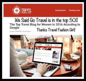 Who is in the Top 50 Travel Blogs for Women?