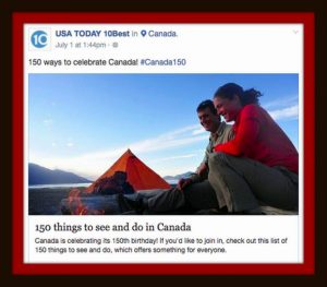 USA Today 10best 150 places to explore #Canada150