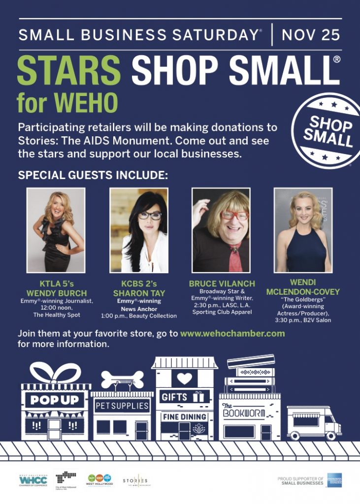 Did You Know Stars Support Small Business Saturdays? WeHo Shop Small